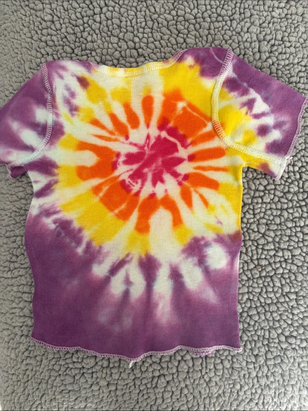Infant 14-18 lbs Short-Sleeve Tie-Dye Tee in Purple, Yellow & Orange
